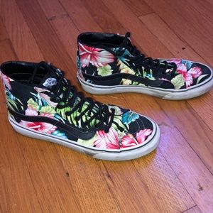 Floral High top Vans